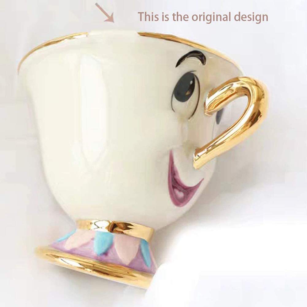 Amazon | 美女と野獣ポット夫人のティーポットとマグカップのチップ