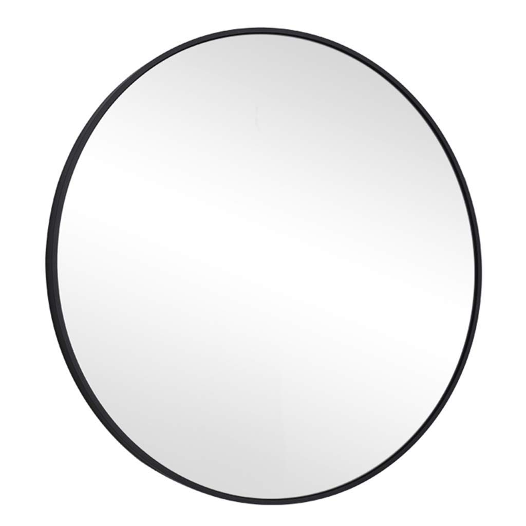 Miroir rond de salle de bain noir résistant à l'humidité pour espace vanité