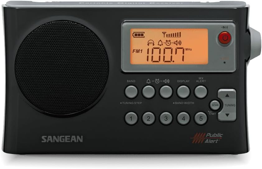 PR-D4W AM/FM Weather Alert Portable Radio with Bandwidth Narrowing, AM Auto Tracking