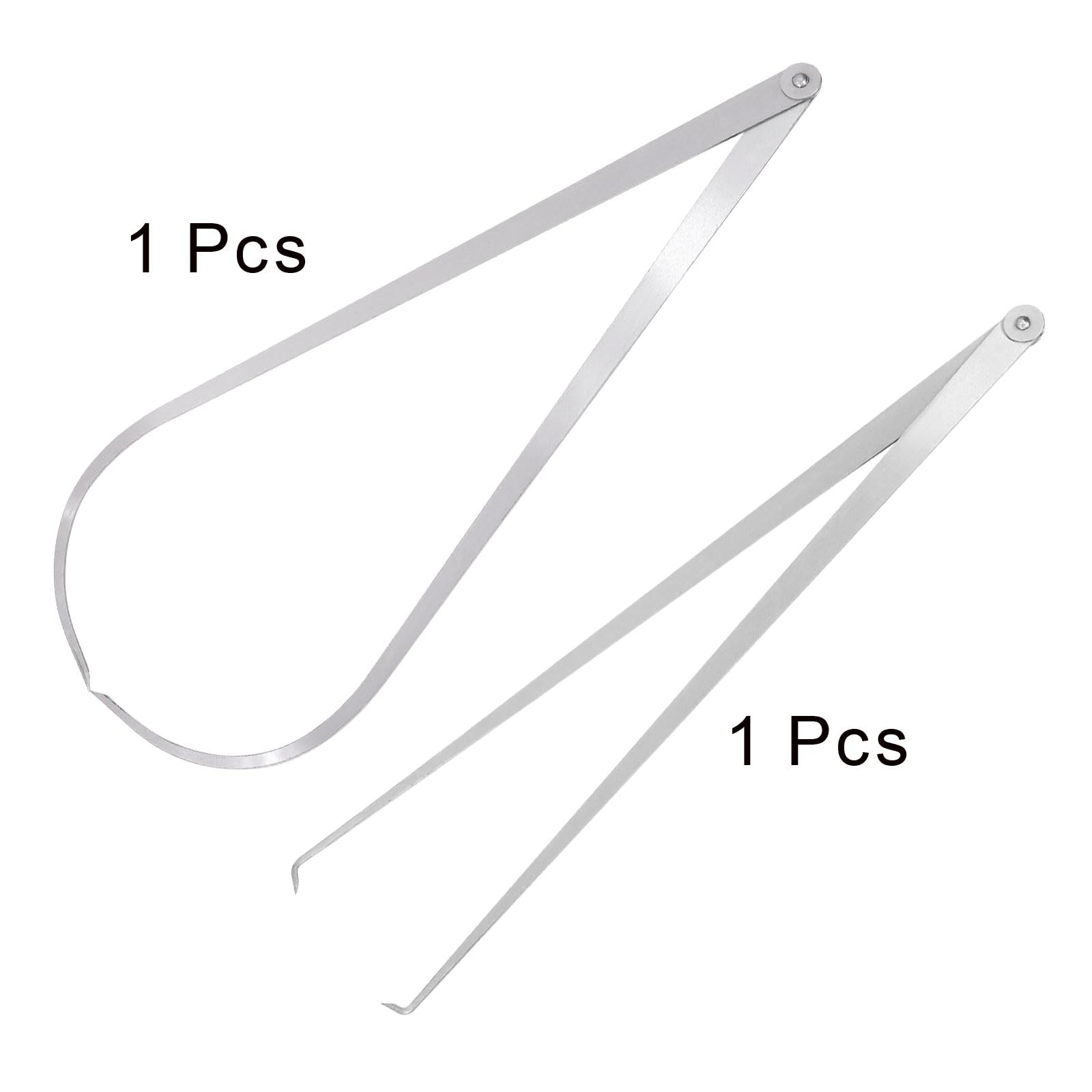 QUARKZMAN Jeu De Compas Fixe Interne Externe 600mm 24 Pouces Acier Inoxydable 410 Joint A Friction Fixe Pour Mesures Externes Internes