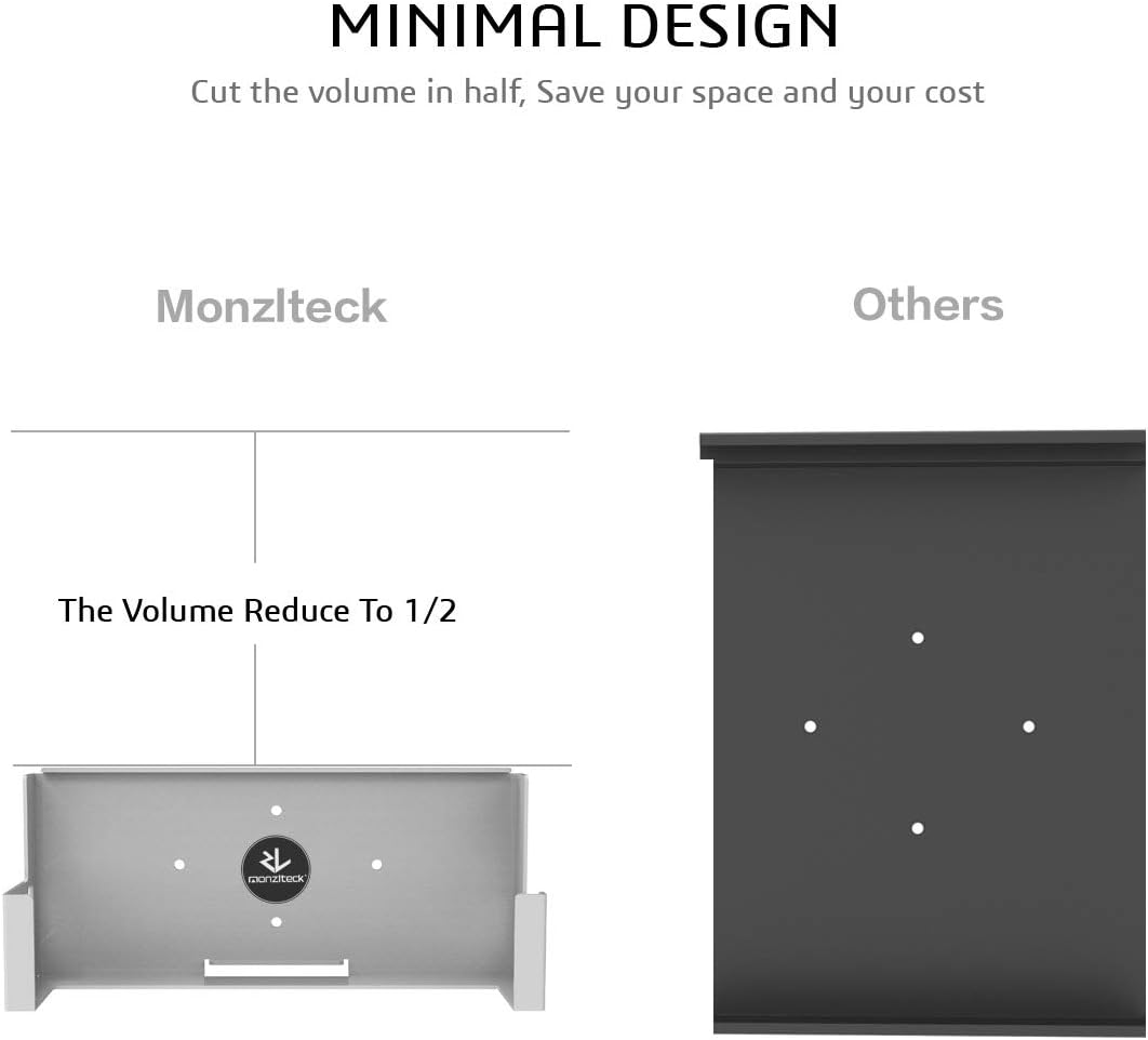 Monzlteck Wall Mount for Xbox One S，All Metal Vertical Hanging On Wall with Power Botton Left/Right,Wall Shelf Bracket for Xbox 1S