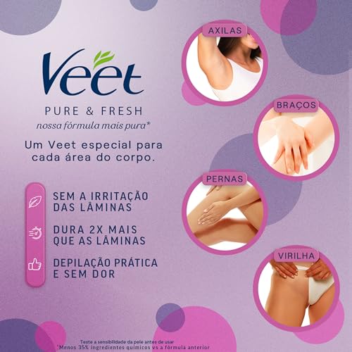 Veet - Pure Crema Depilatoria Corporal Para Mujer, Suavidad Duradera, Para Pieles Normales, 200ml - imagen 5