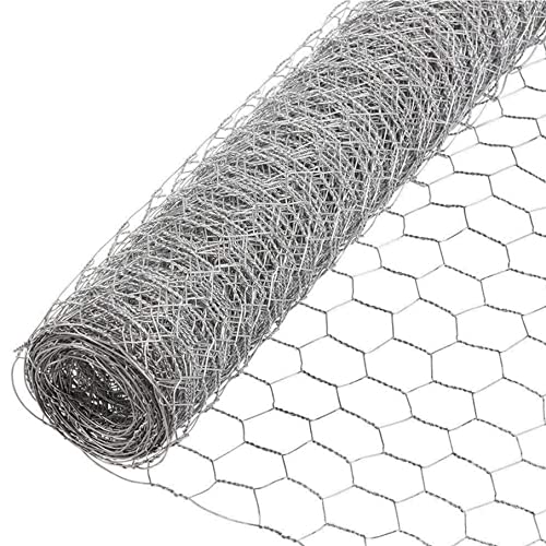 6FTx150FT Chicken Wire Netting Galvanized Wire Mesh Hexagonal for Poultry Garden Fencing Barrier
