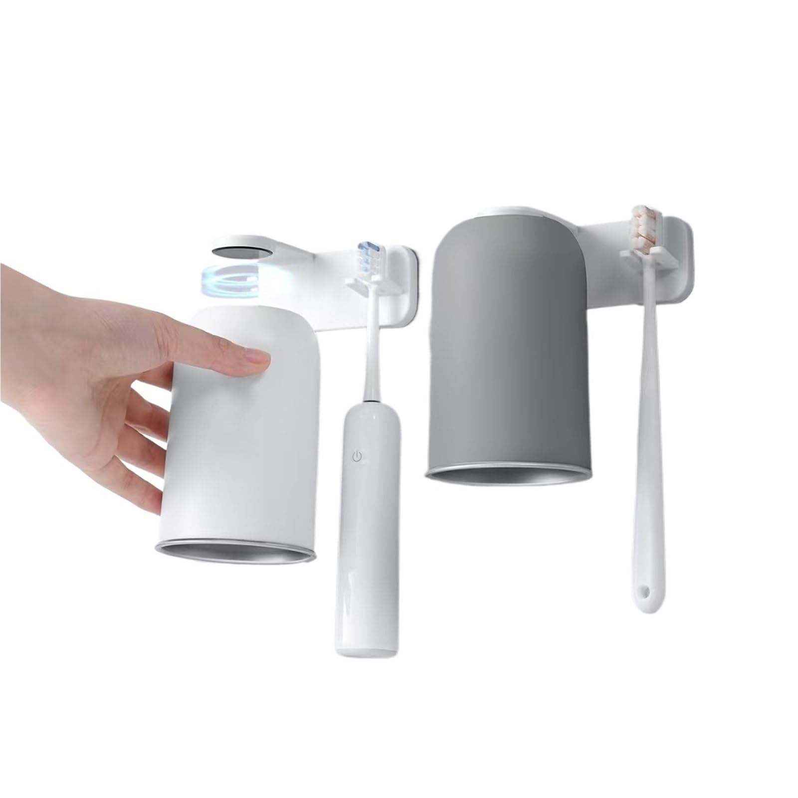 Soporte for cepillos de Dientes Acero Inoxidable, instalación sin Clavos, diseño Simple, Taza con Boquilla for Organizador, 1 Uds para Ducharse,Cepillarse Los Dientes