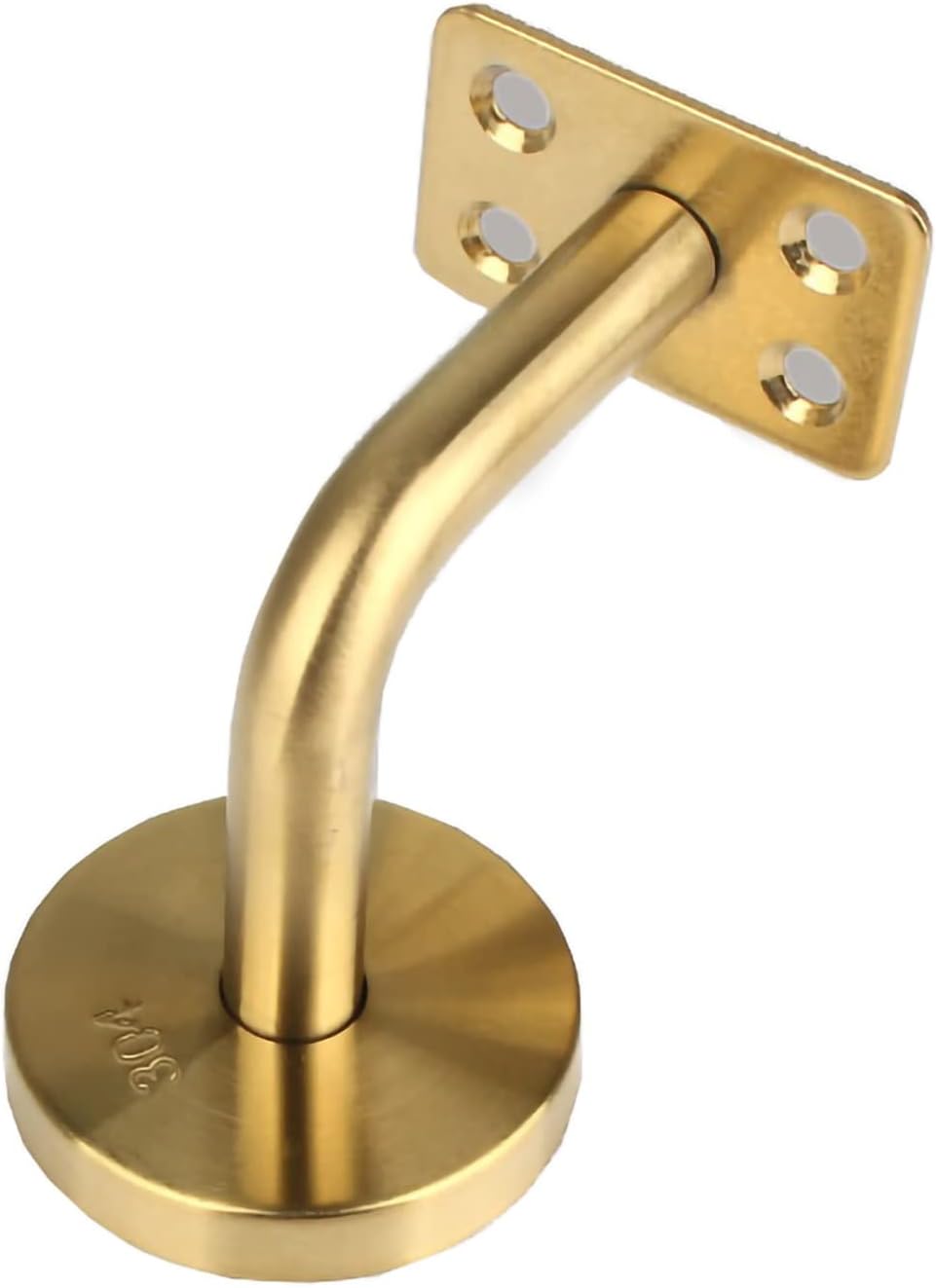 Stair Railing Bracket, Wood Hand Rails Handrail Brackets, Stainless Steel Wall Mount Staircase Handrail, Stairway Hardware, 60x60mm (Color : Style B)