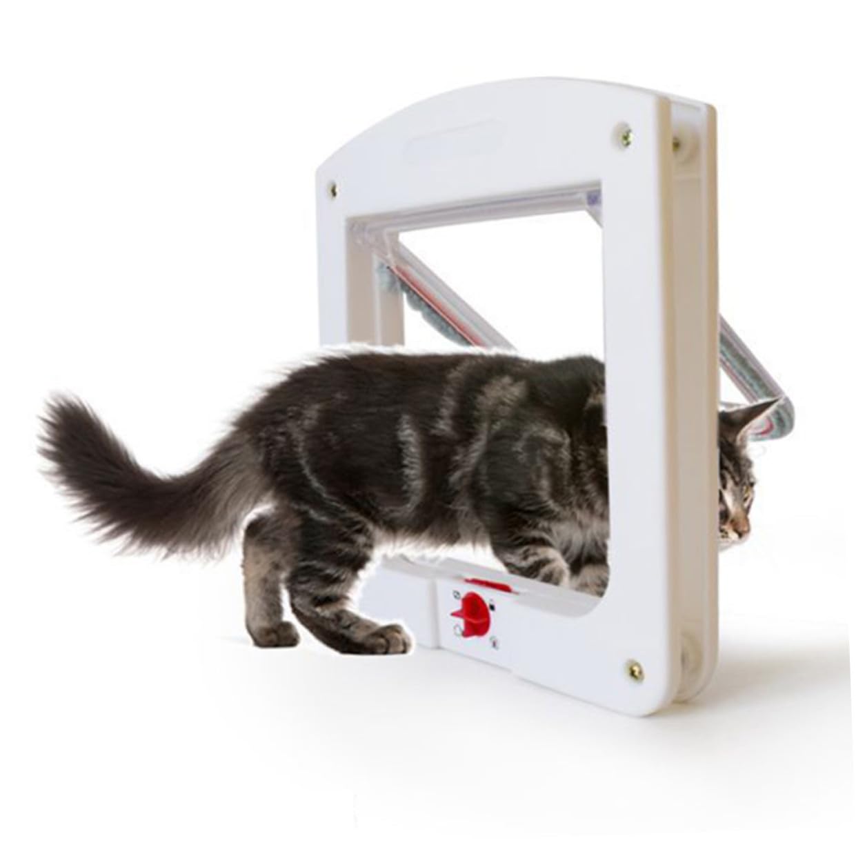 Lot de 2 Chatières Contrôlables pour Chat en Plastique Résistant, Petite Taille, Porte D’entrée/Sortie pour Animaux, Usage Intérieur et Extérieur, Adaptées aux Chats et Chatons