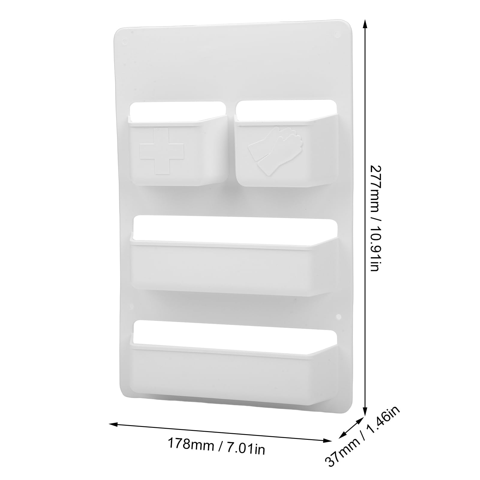 Greensen Organisateur de Porte pour Camping-car, Boîte de Rangement Murale en ABS avec Design à Plusieurs Niveaux pour Papier Toilette dans la Salle de Bain du van ou Camping-car.