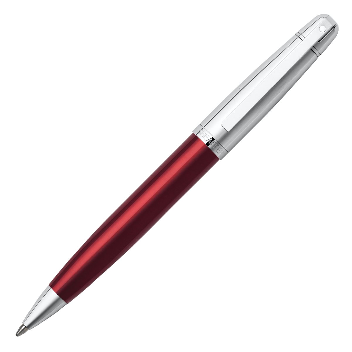 SHEAFFER 9336-2 500 Serisi Tükenmez Kalem Krom Parlak Kırmızı
