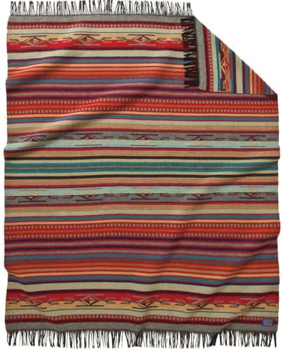Pendleton Garnet Grey Chimayo Wool Throw