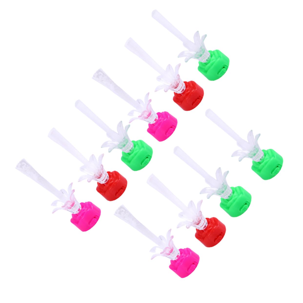 Uonlytech Led Fiber Optic Rose Light 10 Pieces Fiber Optic Flower String Lights for Home Party Decorative Night Lamp Random