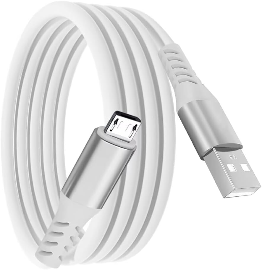 SLuB Micro USB Cable (10 ft), Type A to Micro Type B, 2A Fast Charging, USB 2.0 Data Transfer, Silicone Material, Prevents Breaking, Android Charging Cord, Type-B, PS4, Controller Charger, Compatible