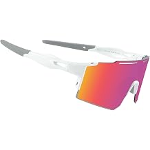 OULAIQI Cycling Sunglasses Polarized Sunglasses for Cycling Men Women with 1 Lens or 3 Interchangeable Lens Baseball Glasses