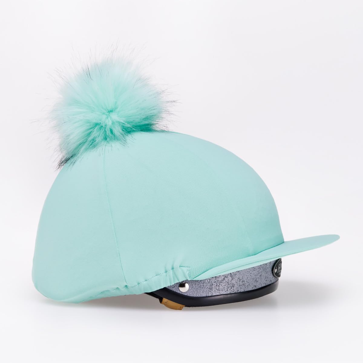 Hat Silk with Interchangeable Faux Fur Pom Poms – Stretch Fit, Peaked Design