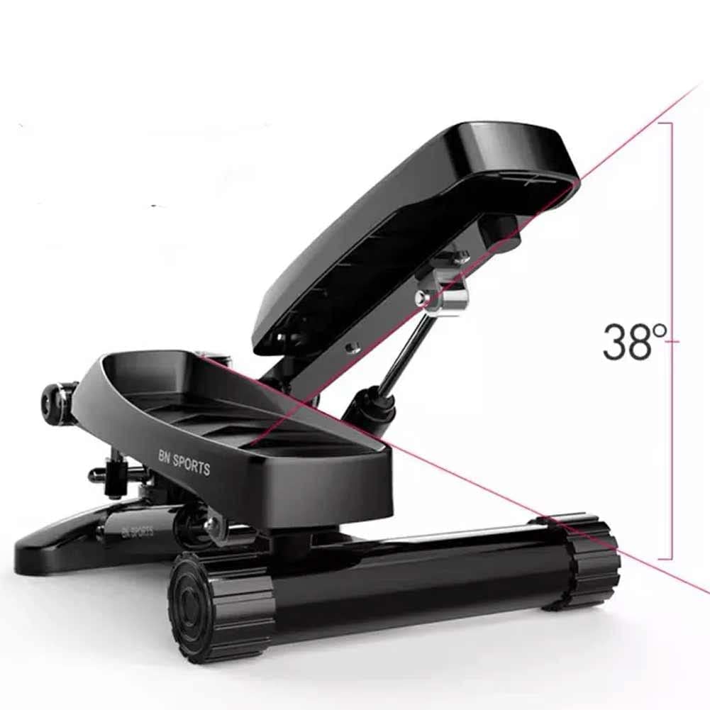 BAKAJI Stepper Allenamento Fitness Cardio Gambe Pancia Fianchi con Display LCD Calorie e Tempo Spalle Struttura in Acciaio Inox Pedali Antiscivolo Colore Nero Dimensione 42 x 27 x 31,5 cm