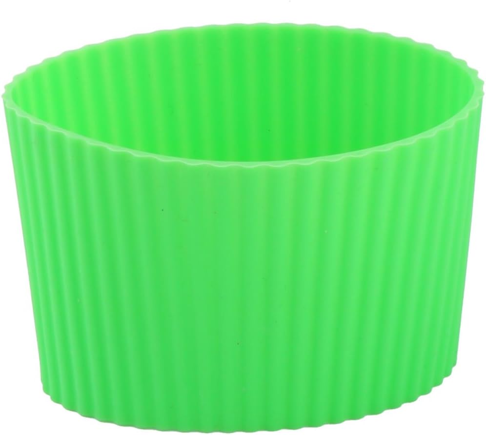 uxcellSilicone Nonslip Glass Bottle Mug Cup Sleeve Protector Cover Green