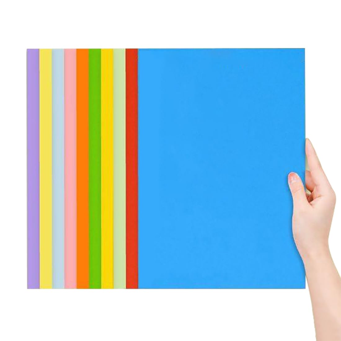 230GSM A4 Cardstock Paper-Surtido De 10 Colores/colores Individuales Para Manualidades De Bricolaje,Origami,Pintura, Álbumes De Recortes|Papel Arte Color,Colores Mixtos,5 Paquete (20 Hojas/paquete)