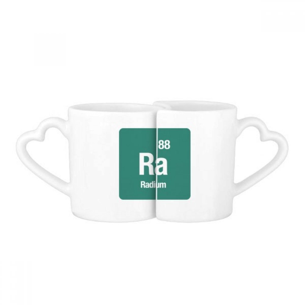 Mugs couple Radium idée cadeau original en céramique pour amoureux des sciences