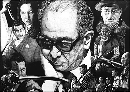 Image of Tallenge - Akira Kurosawa - Portrait Of A Genius Director of World Cinema Poster - Small Poster(Paper,12 x 17 inches, MultiColour)