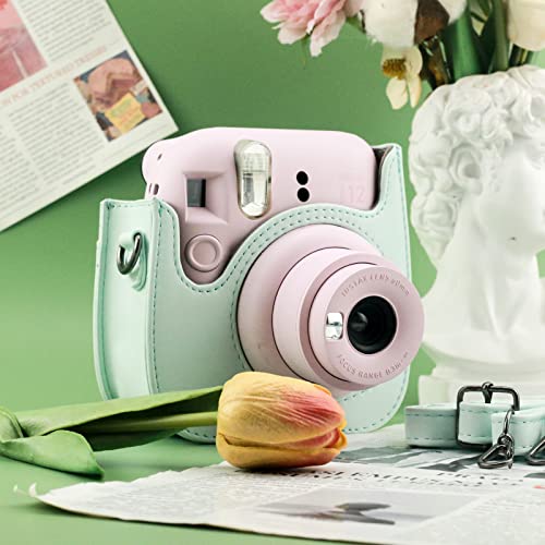 Funda protectora para cámara Fujifilm Instax Mini 12 11 9 8 verde claro miniatura 5