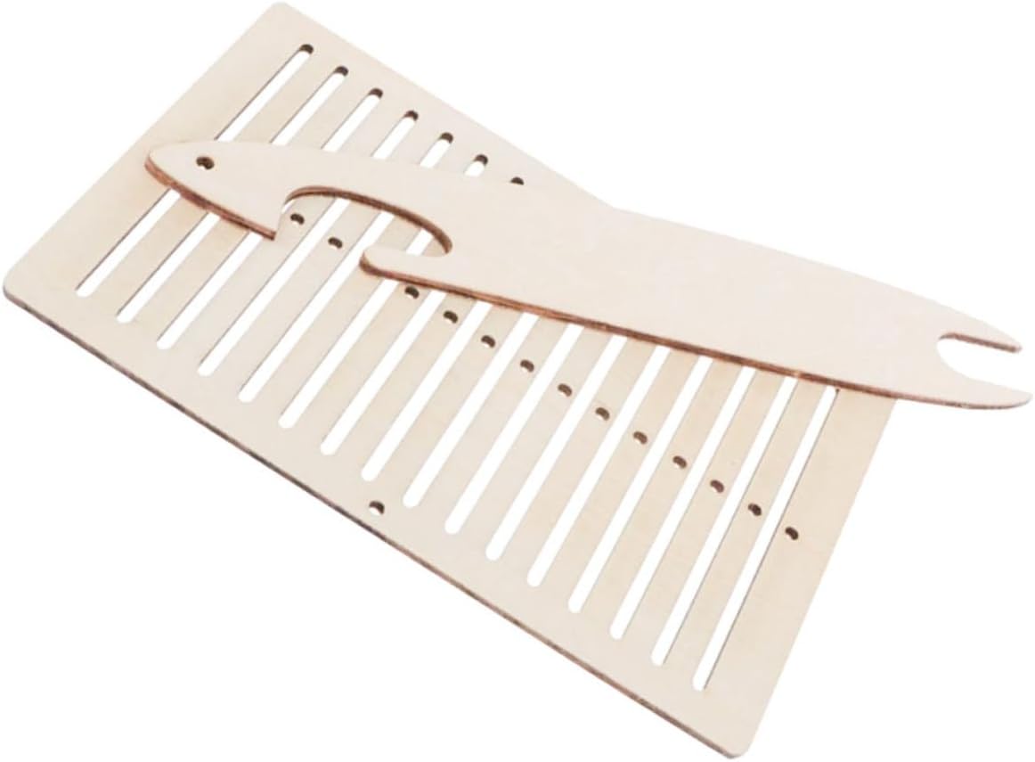 MINAOLULUS 1set Wood Weaving Stick Set for Beginners Belt Tool for Crafting Bracelets Bags and Camera Straps Easy to Use Weaving Accessories
