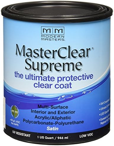 Modern Masters MasterClear Supreme Satin Clear Water-Based Protective Coating 1 qt image 3