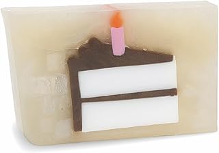 Primal Elements Glycerin Bar Soap | Helps All Skin Types, Sensitive, Oily & Dry Skin | NO PARABENS, VEGAN, GLUTEN FREE, 100% VEGETABLE BASE - (Birthday Cake)
