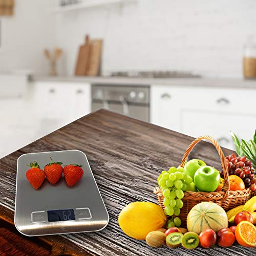 Kitchen Scales MSC Digital Electronic Coffee Weighing Scale for Cooking Baking High-Precision Food, Jewelry Weight Scales, LCD Display, Multifunctional, Tare Feature, Stainless Steel 5kg-AAA - Image 4