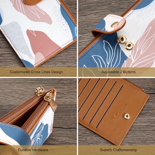 Image of Travelambo RFID Wallet Women Large Size Bifold Multi Card Wallet Case with Zipper Pocke Credit Card Holder for Women