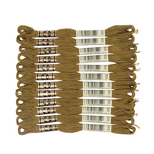 Image of DMC 6-Strand Embroidery Cotton Floss, Dark Golden Olive