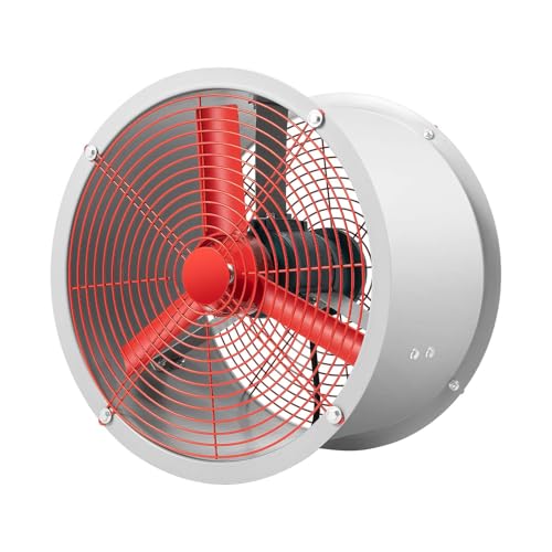 WDZCZDoo Utility Blower Fan Axial Flow Fan Pipeline Exhaust Fan, Low Noise Heavy Duty Cylinder Axial Extractor Attic Tool Air Mover Blower Machine 65dB 74pa 1450rpm 110V (250W, 17.87 * 10.87in(D*H))