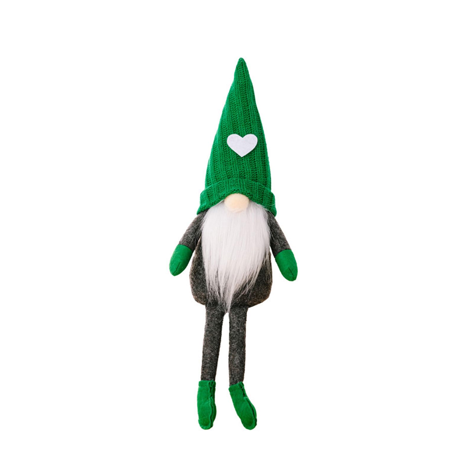 Xinsheinelry Christmas Green Knitted Hat Decorative Doll Ornament Decor Supplies for Restaurant Decoration Faceless