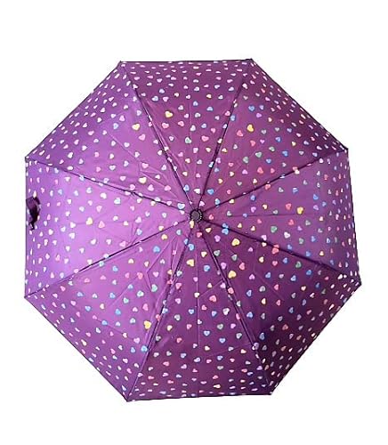 Goods4good Paraguas Que Cambia de Color con la Lluvia, para Mujeres/señoras/Hombres, pequeño, para Bolsillo, Plegable, con Apertura automática y un diámetro de 98 cm. (Rojo 2) Cover