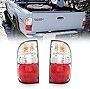 USR DEPO 01-04 Tacoma Tail Lights - JDM Style Red / Clear Lens Rear Tail Lamps Set (Left + Right) Compatible with 2001-2004 Toyota Tacoma Pickup Truck (6 Bulbs and Sockets Included)