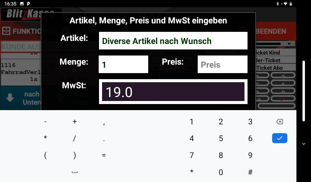 Kasse für Imbiss, Fastfood & Döner 10" – IMBISS BASIC All-in-One POS Kassensystem mit Bondrucker, Kundendisplay & Kassenschublade – ohne monatliche Gebühren – TSE-konform – BLITZKASSE