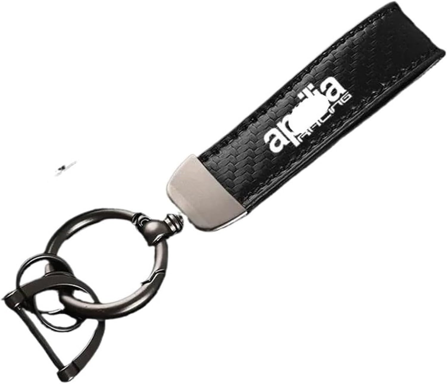 XIUNYIE Genuine Leather Motorcycle Keychain Horseshoe Buckle Keyring Accessory for Racing Models GPR150 RS125 RSV1000, a