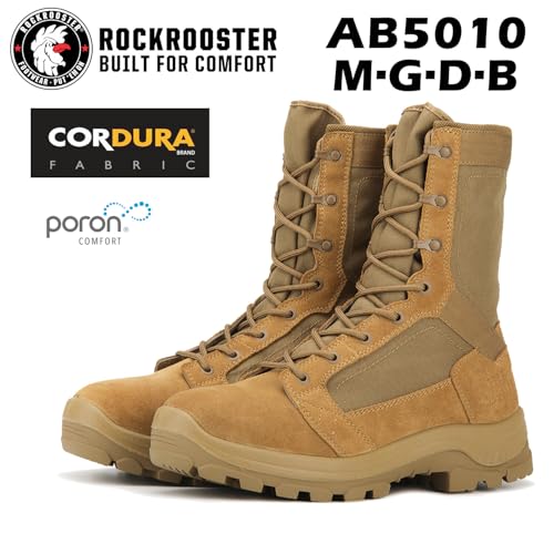 ROCKROOSTER Tactical Boots for men, Comfortable Anti-Fatigue Tech, Durable, Quick Dry Combat Boots4
