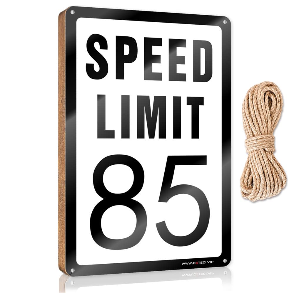 Large Home Sign Speed Limit 85 Mph Wooden Sign Funny Bar Signs Funny Wooden Signs(15X28CM)
