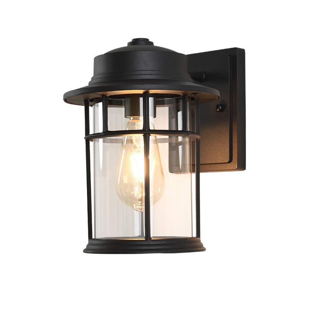 HYJAUSXB Wall Lamps Sconces Industrial Retro Light Rainproof Weather Resistance Outdoor Lantern with Glass Exterior