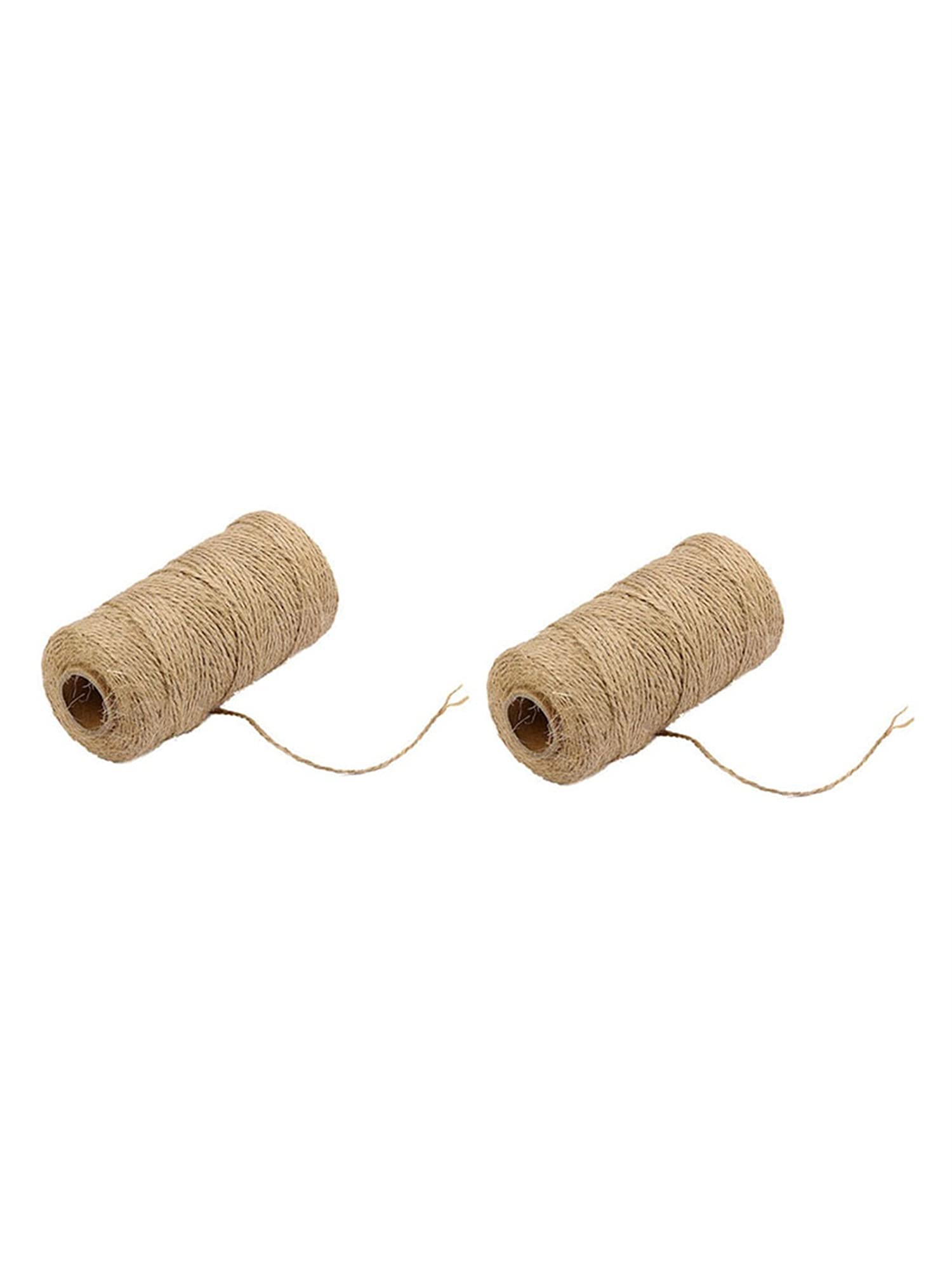 Naturalny sznurek jutowy, 2pcs 100mx1.5mm Natural Hemp RopeDIY Craft Decor