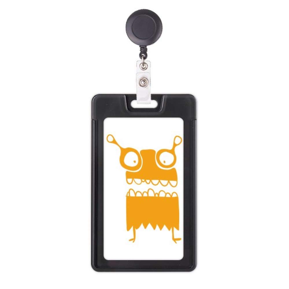 Étui de badge rétractable jaune monstre Universe pour bureau