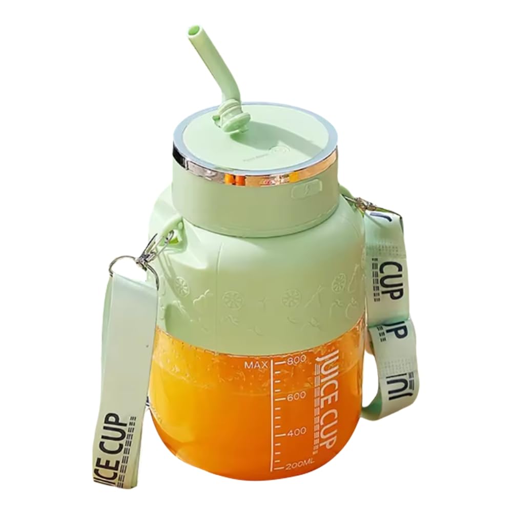 LA BAIESO Wireless Portable Juicing Bucket Electric 800ml Cup Fruit Juicer with LargeCapacity and 10 StainlessSteel Blades,A