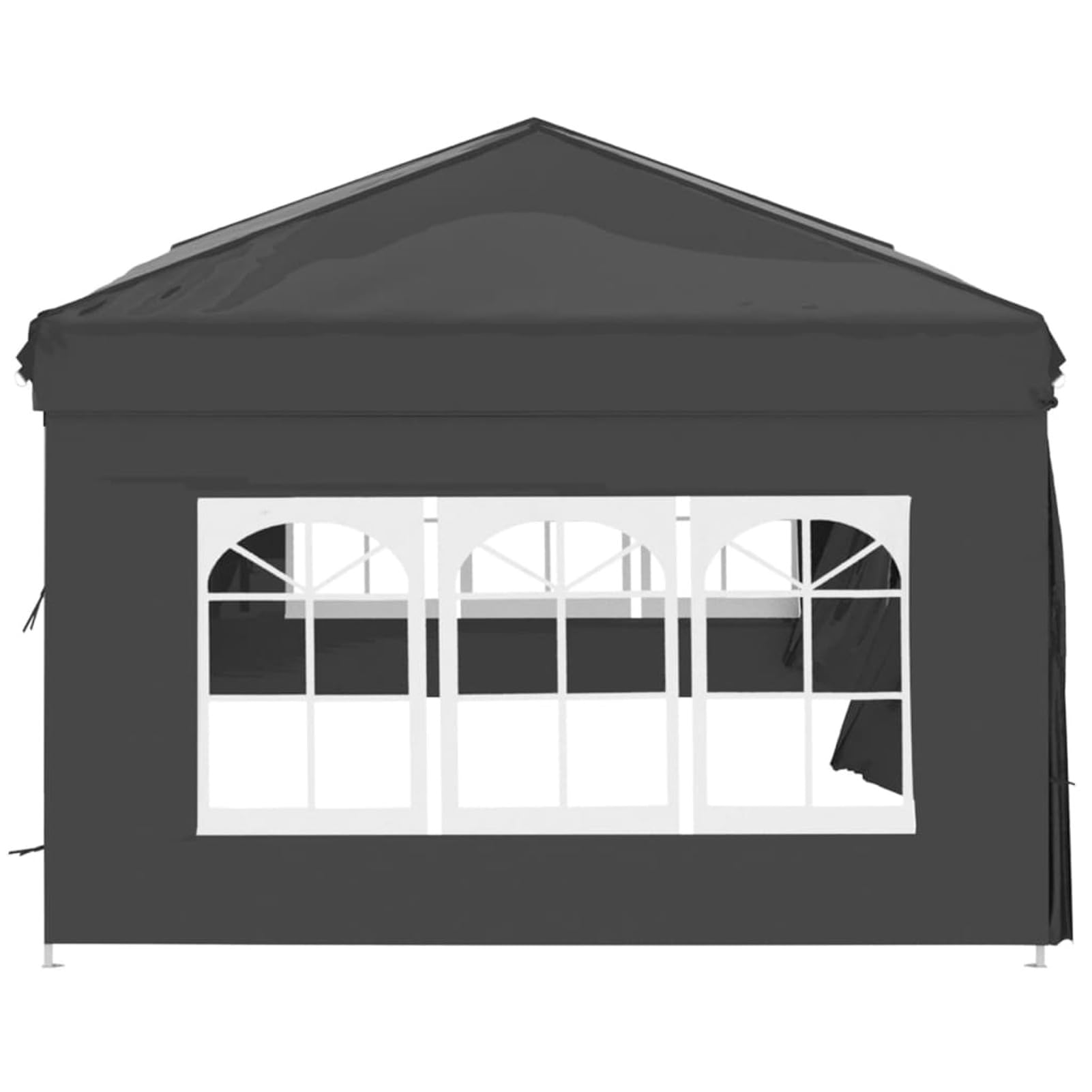Partyzelt Faltbar mit Seitenwänden, LAPOOH Pavillon, Party Zelt, Bierzelt, Faltpavillon, Gartenzelt, Lackierzelt, Zelt Garage, Zeltgarage, Anthrazit 3x6 m