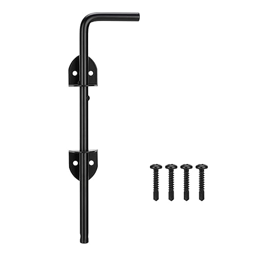 Miniatura 7 de Perno de caña de 12 pulgadas, resistente, para puerta de caída, cerrojo de tierra para vallas de madera, puertas de metal, pasador de caída de