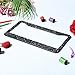 Black Bling License Plate Frames for Women - 1 Pack Bedazzled Cover, Clear Crystal Stainless Steel Girly Queen Sparkle License Plate Frame Cute Diamond Shiny Black Sparkly Cover