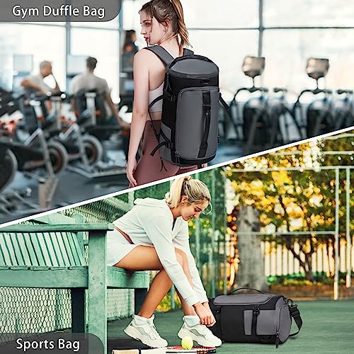 Acesak Gym Bag For Women - Small Sports Duffle Bag With Shoes Compartment & Wet Pocket - 28L Gym Accessories Backpack Workout Bag Waterproof Carry On Rucksack Daypack #TOP5