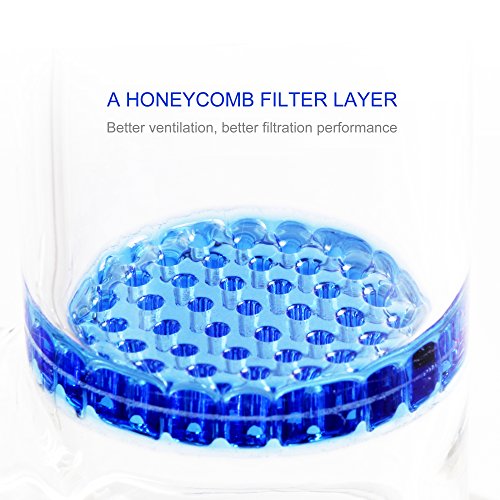 REANICE Recycler Glas Bongs Rauchen wasserpfeife 14.5mm Bong schüssel höhe 29cm direkt Glas rohre honigwabe Zweig… – Bild 4