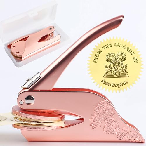 CHSG Libro grabador personalizado, sello regalo para lectores y coleccionistas, bibliotecas e invitación de boda, amante del sello (patrón: primera imagen)