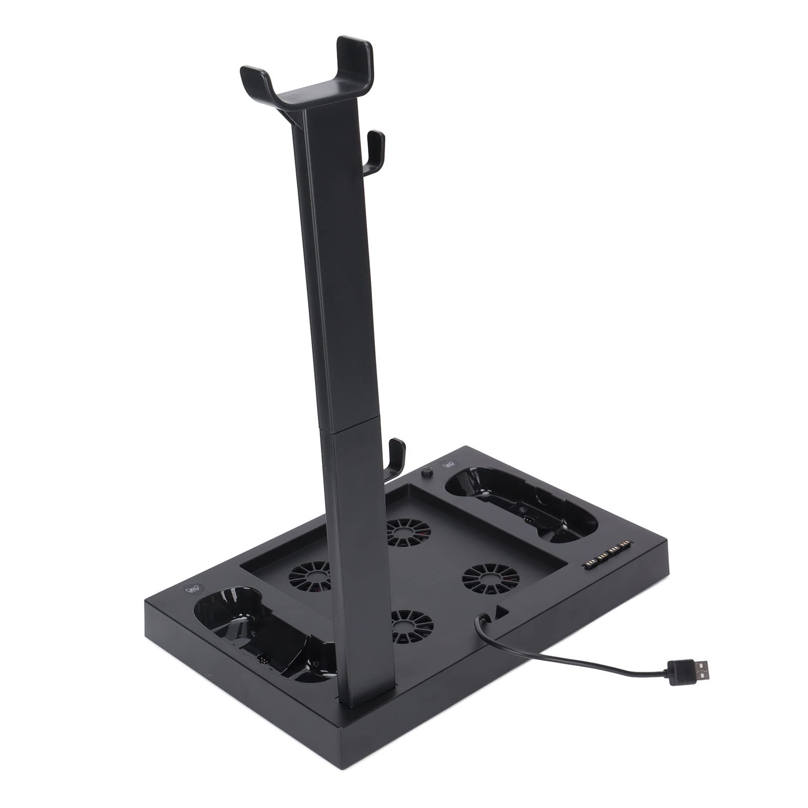 Soporte de Refrigeración Vertical para Consola Series X de Refrigeración Eficiente Base Multifuncional de Carga Dual para Jugadores Negro