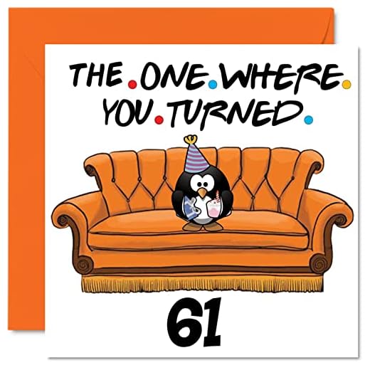 Divertidas tarjetas de cumpleaños 61 para hombres y mujeres, The One Whot, divertida tarjeta de cumpleaños para papá, mamá, abuelo, abuela, tía, primo, 145 mm x 145 mm, tarjeta de felicitación de 61