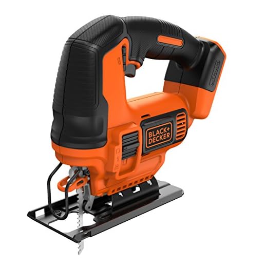 BLACK+DECKER BDCJS18N-XJ - Sierra de calar sin cable, Corte de 55 mm en madera, 8 mm en acero, Incluye 1 hoja para corte en madera, 18V, Negro/Naranja, No incluye cargador ni batería